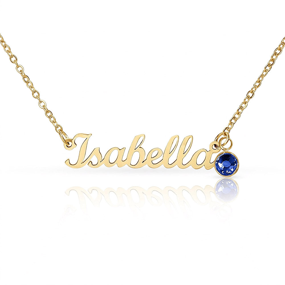 Custom Name Necklace with Birthstone — product gallery photo 46