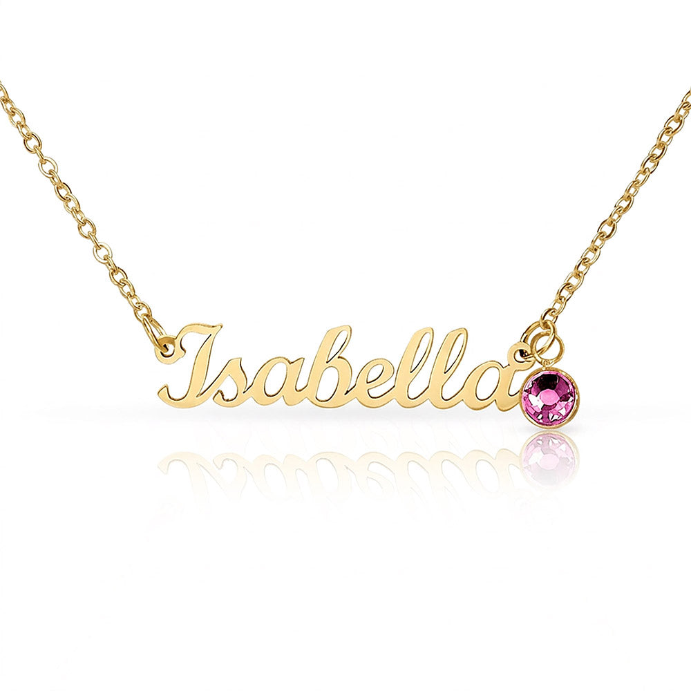 Custom Name Necklace with Birthstone — product gallery photo 47