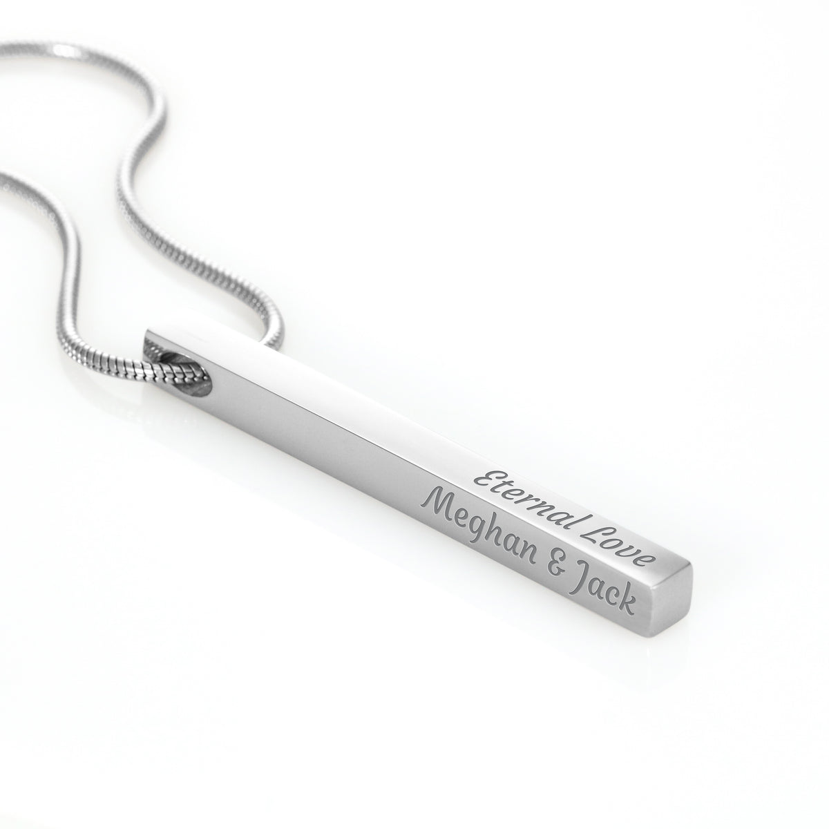 4-Sided Stick Necklace - Engraved — product gallery photo 2
