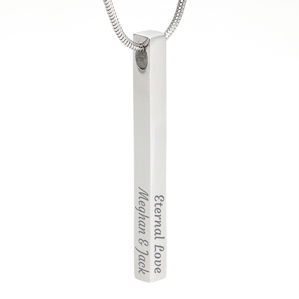 4-Sided Stick Necklace - Engraved — product gallery photo 3