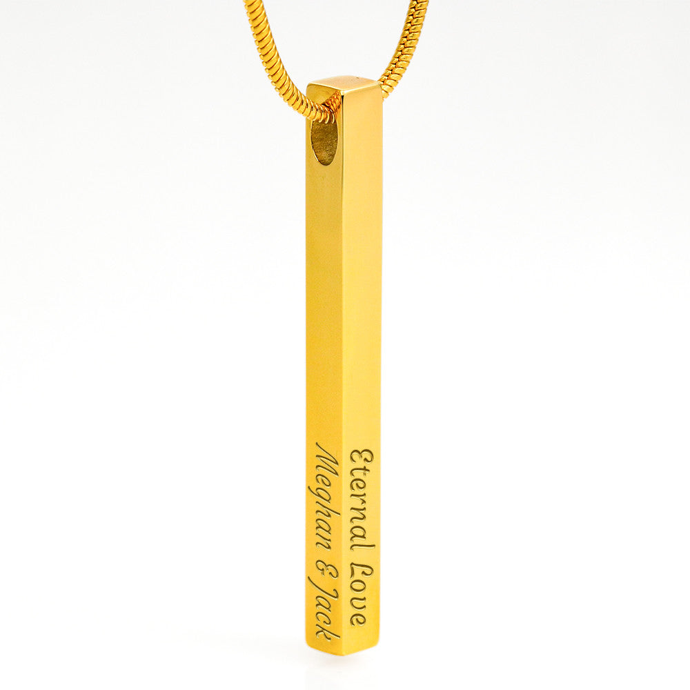 4-Sided Stick Necklace - Engraved — product gallery photo 6