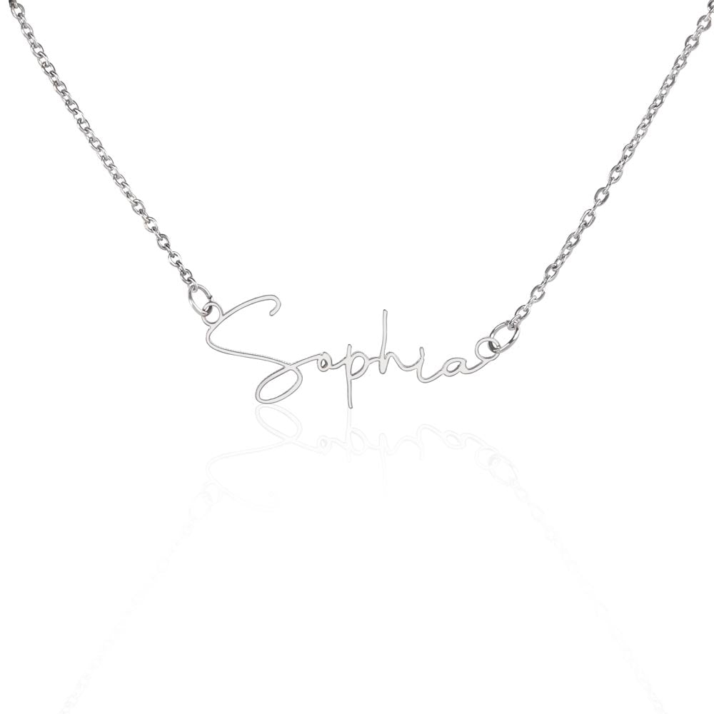Signature Style Custom Name Necklace — Polished Stainless Steel / Standard Box