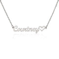 Heart Name Necklace — Polished Stainless Steel / Standard Box