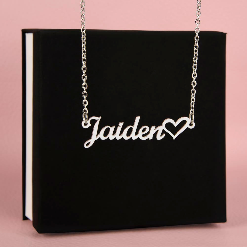 Heart Name Necklace — product gallery photo 3
