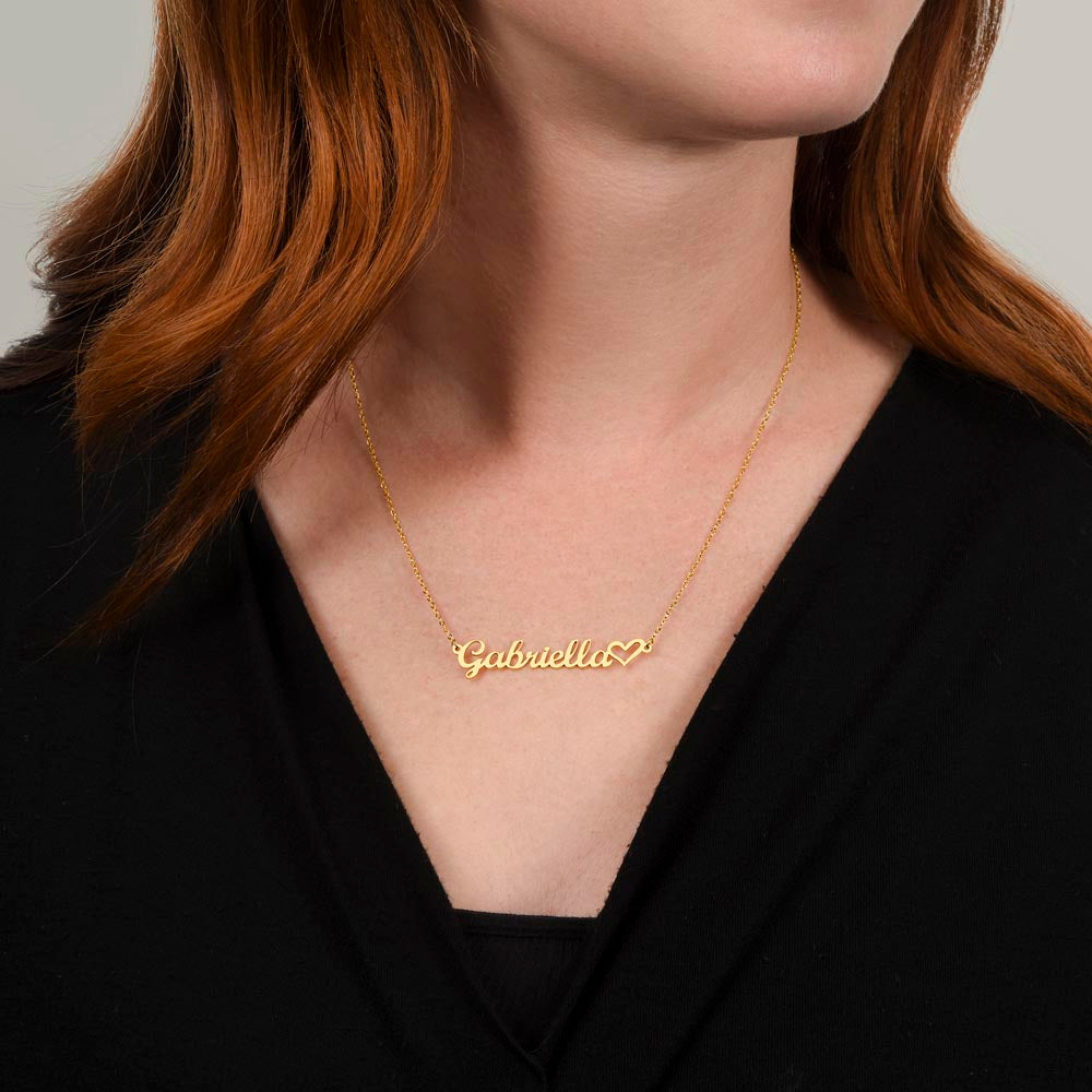 Heart Name Necklace — product gallery photo 5