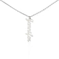 Multi Vertical Name Necklace — 1 Name / Polished Stainless Steel / Standard Box