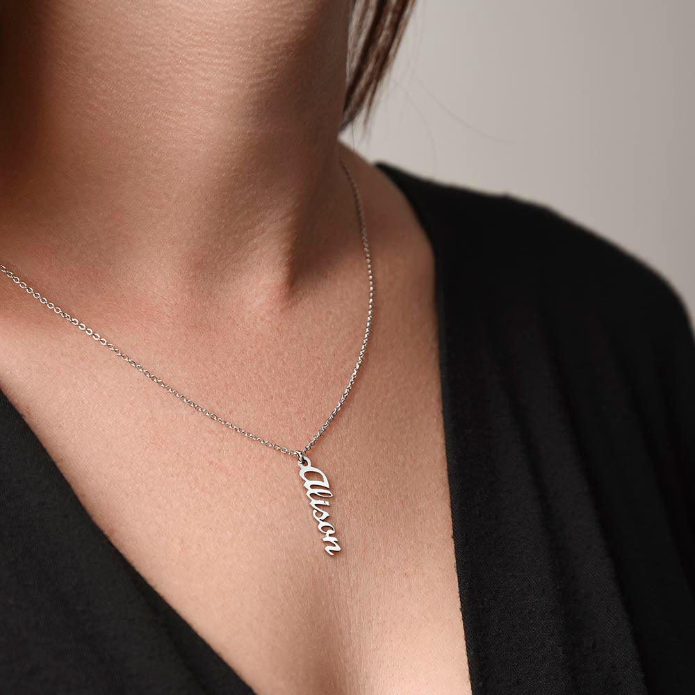 Multi Vertical Name Necklace — product gallery photo 2