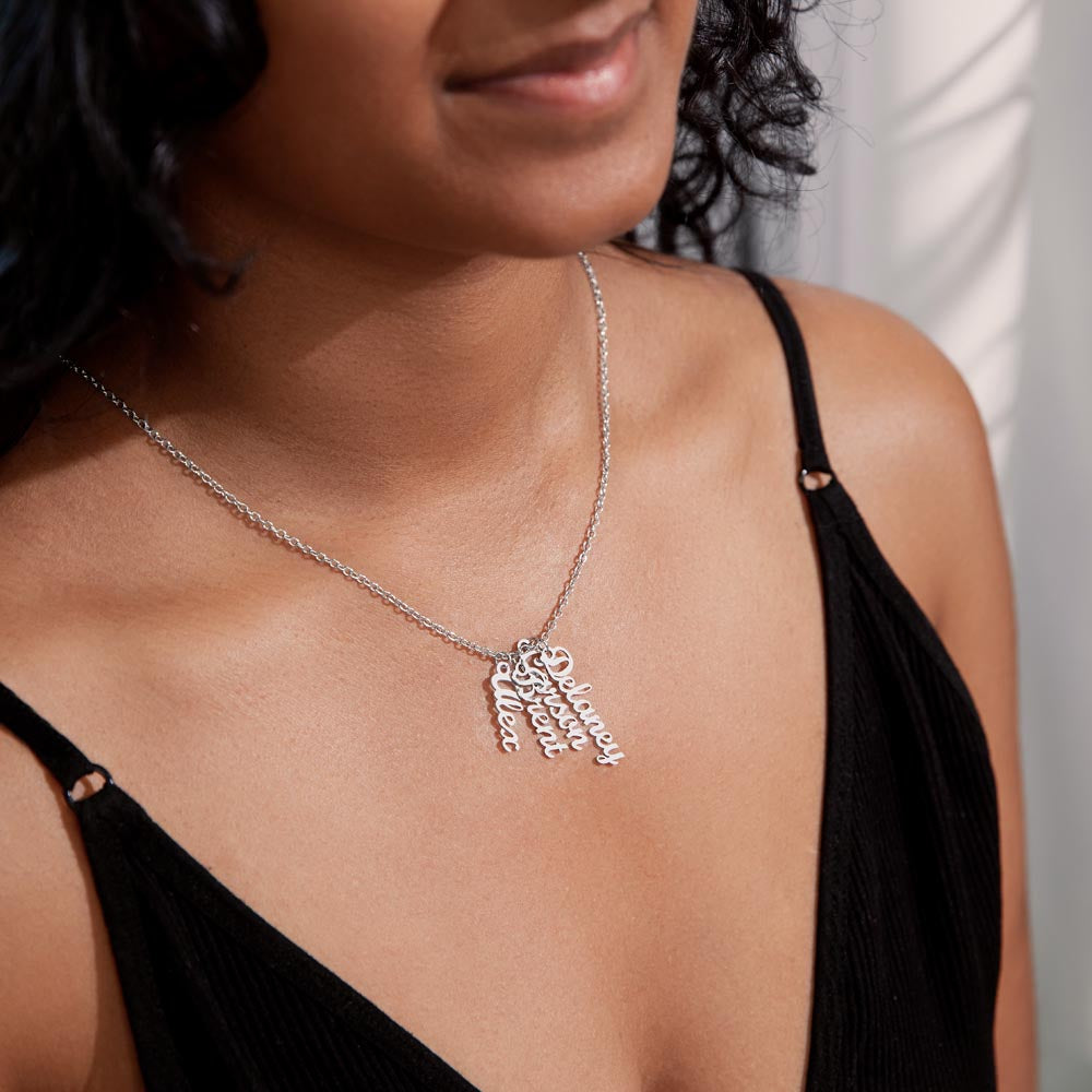 Multi Vertical Name Necklace — product gallery photo 22