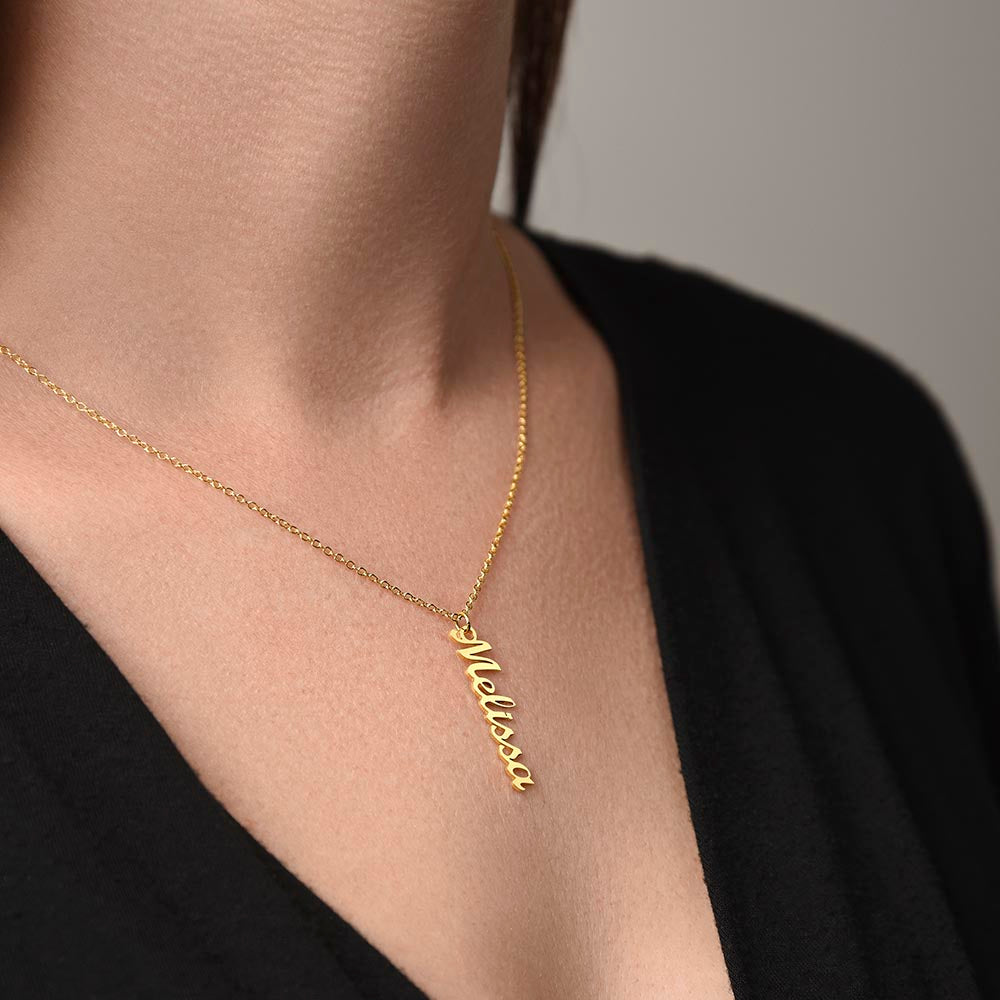 Multi Vertical Name Necklace — product gallery photo 5