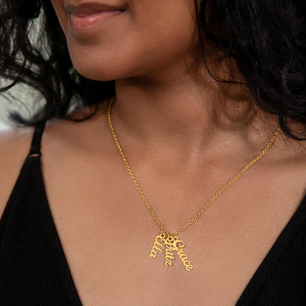 Multi Vertical Name Necklace — product gallery photo 18