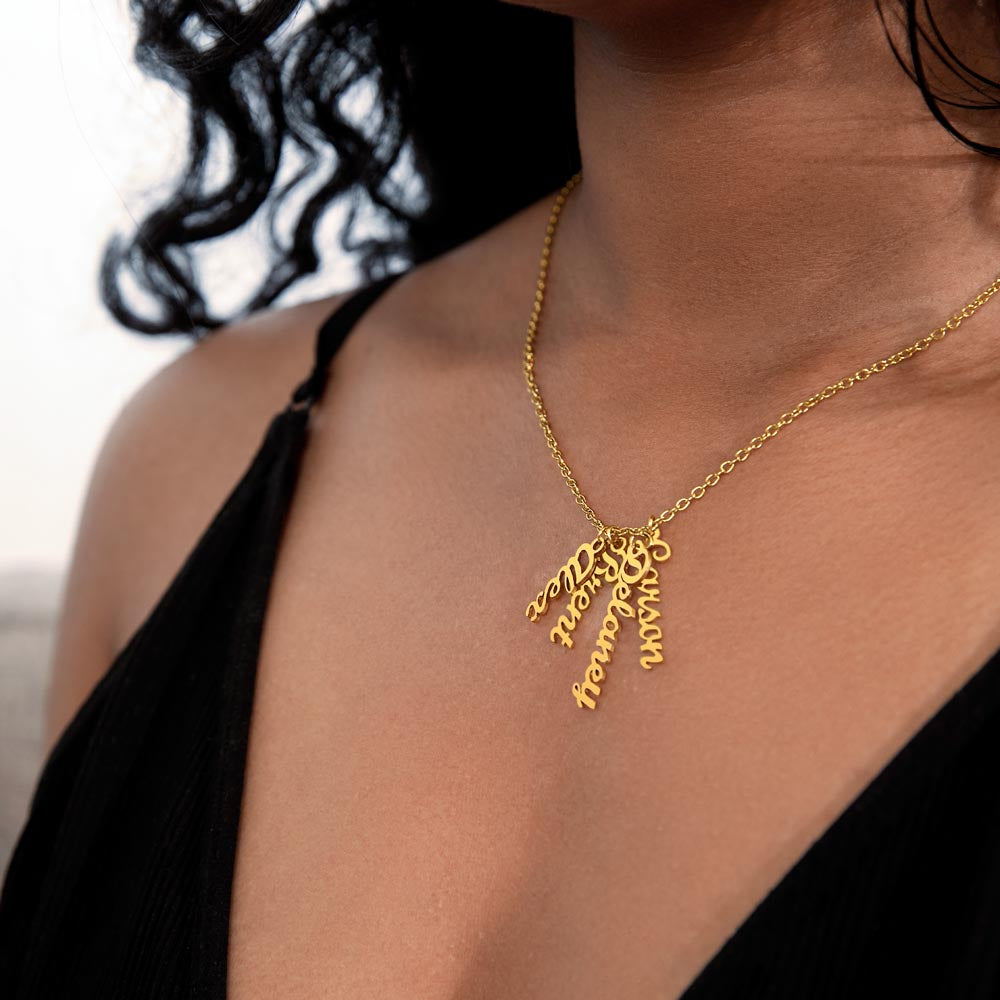 Multi Vertical Name Necklace — product gallery photo 24