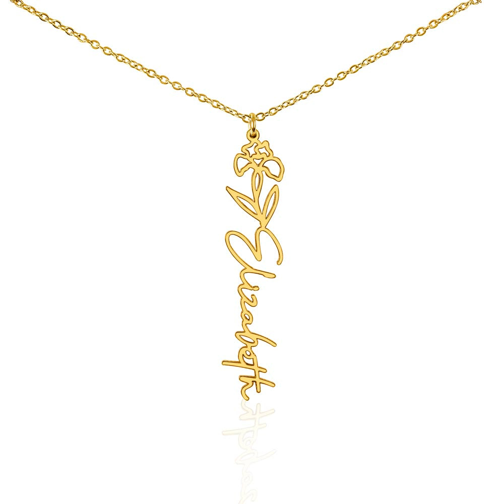 Flower Name Necklace — product gallery photo 35