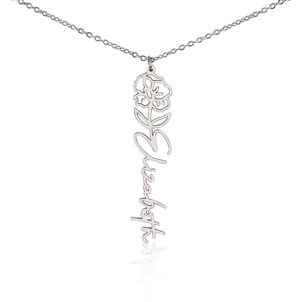 Flower Name Necklace — product gallery photo 27