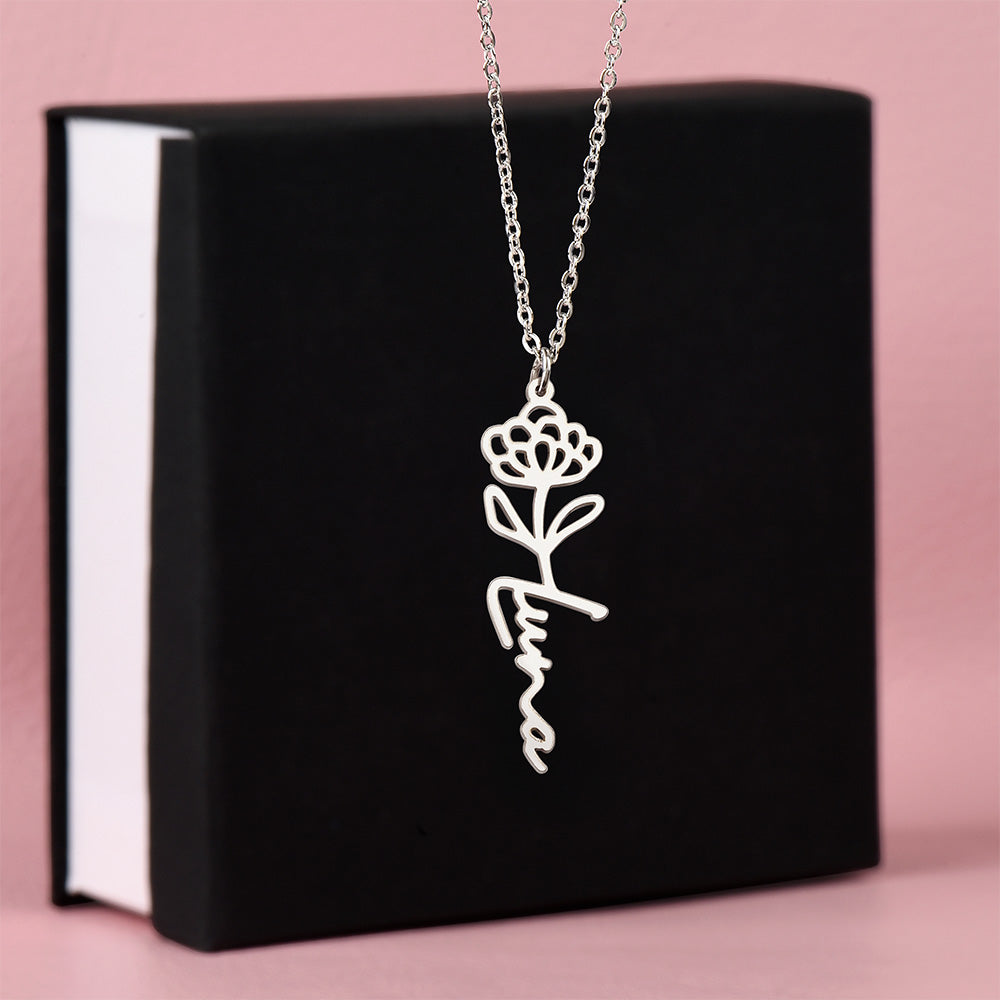 Flower Name Necklace — product gallery photo 33