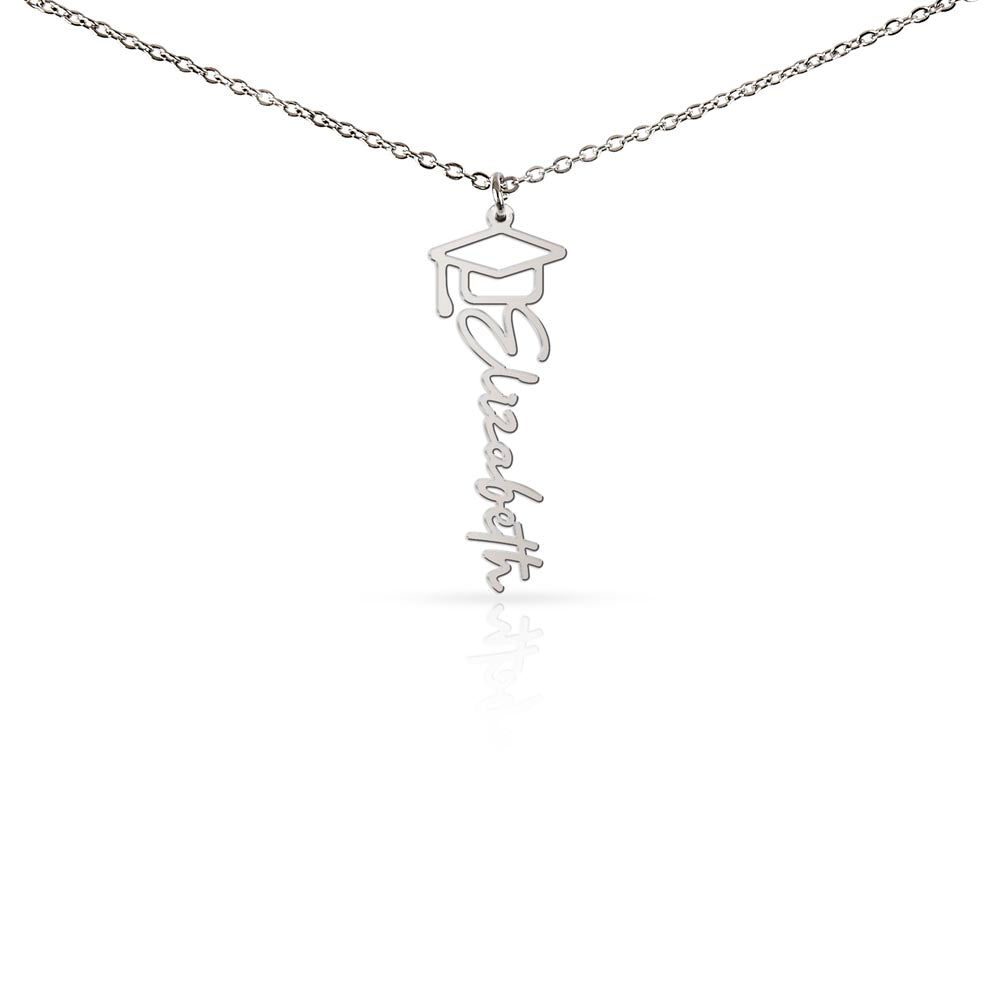 Graduation Cap Necklace — Polished Stainless Steel / Standard Box