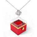 Love Knot - Rotating Rose Gift Box — White Gold Finish