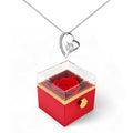 Forever Love - Rotating Rose Gift Box — White Gold Finish