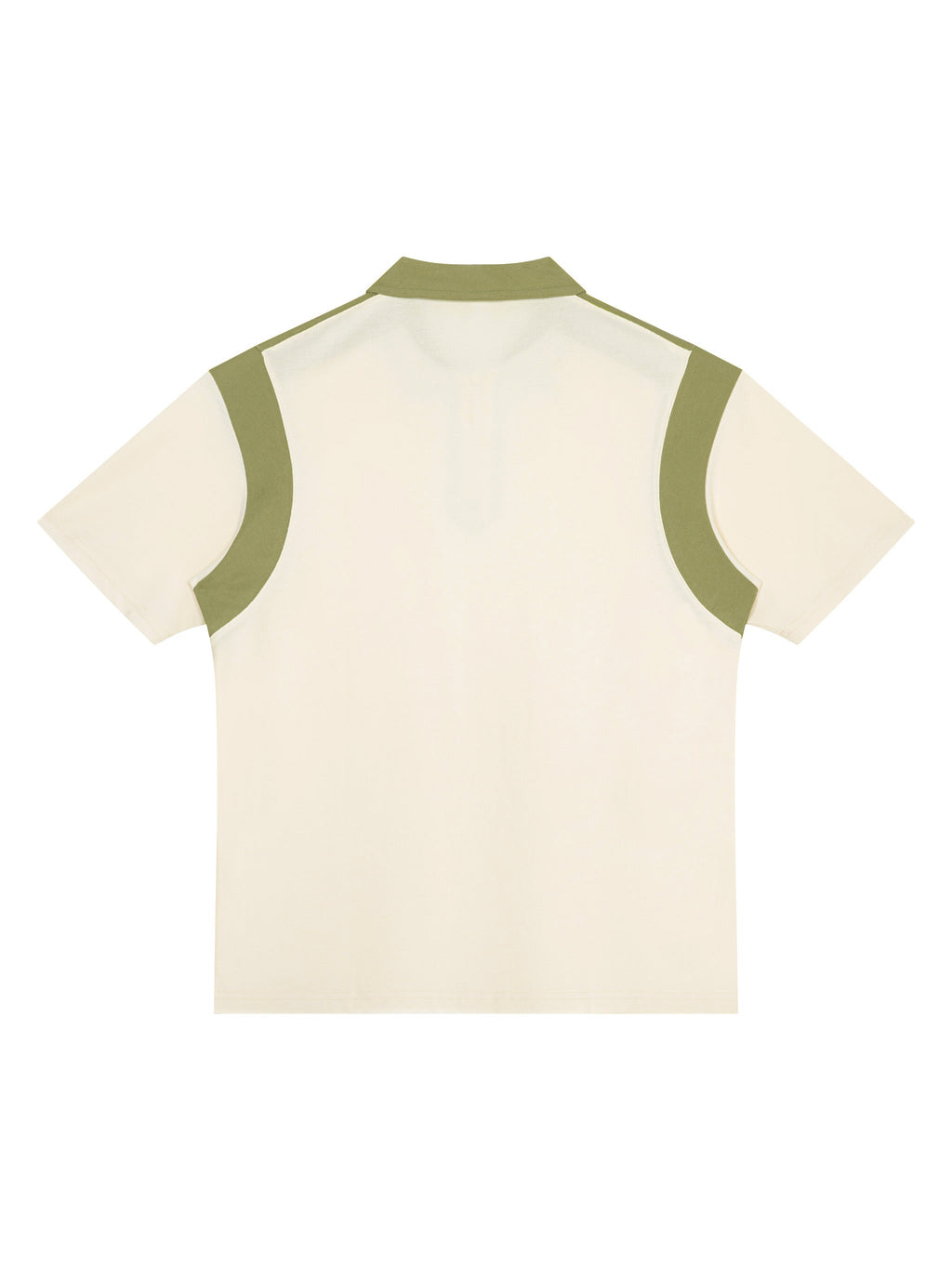 Unisex Color Block Quarter Zip Polo Shirt