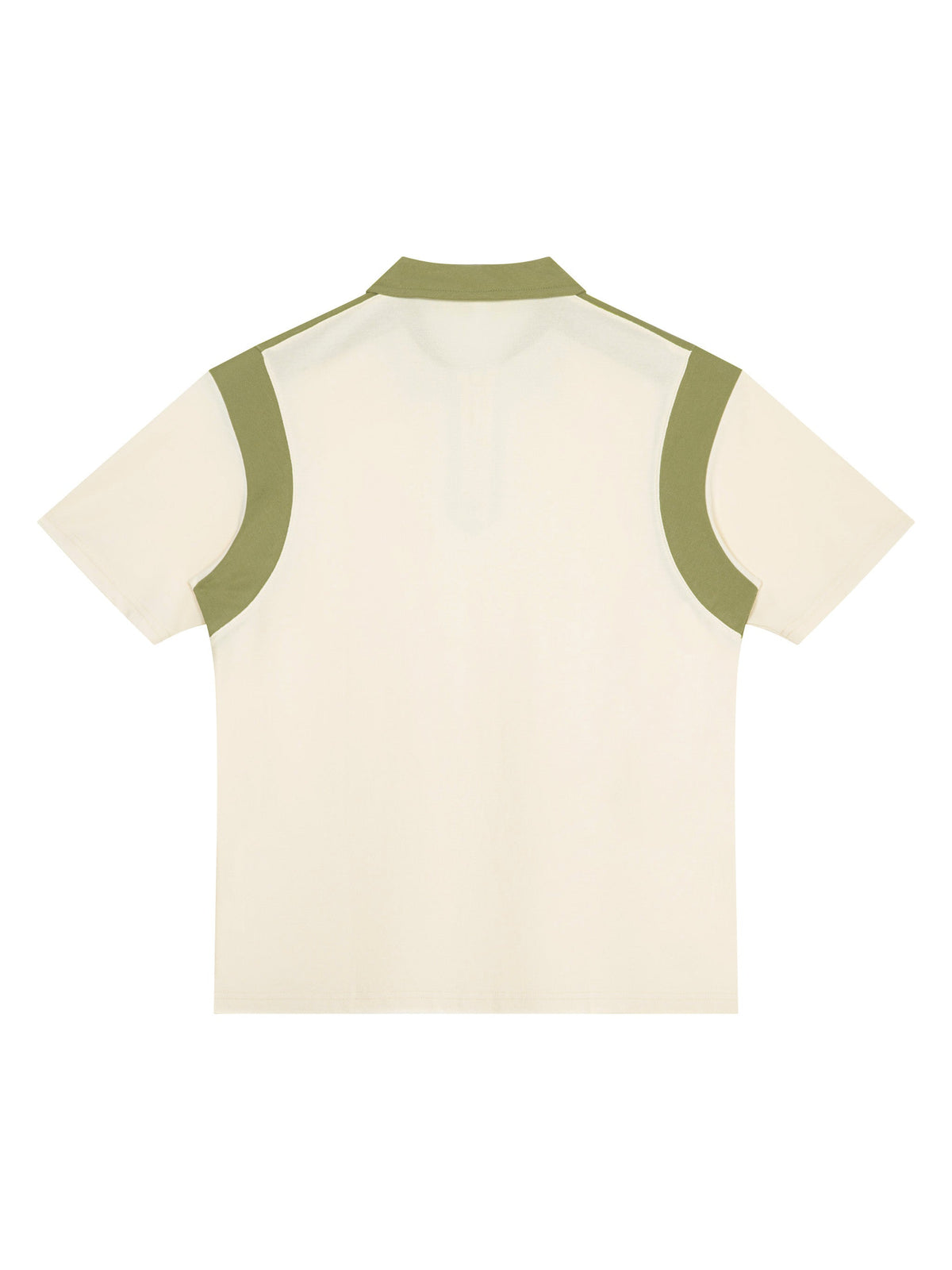 Unisex Color Block Quarter Zip Polo Shirt