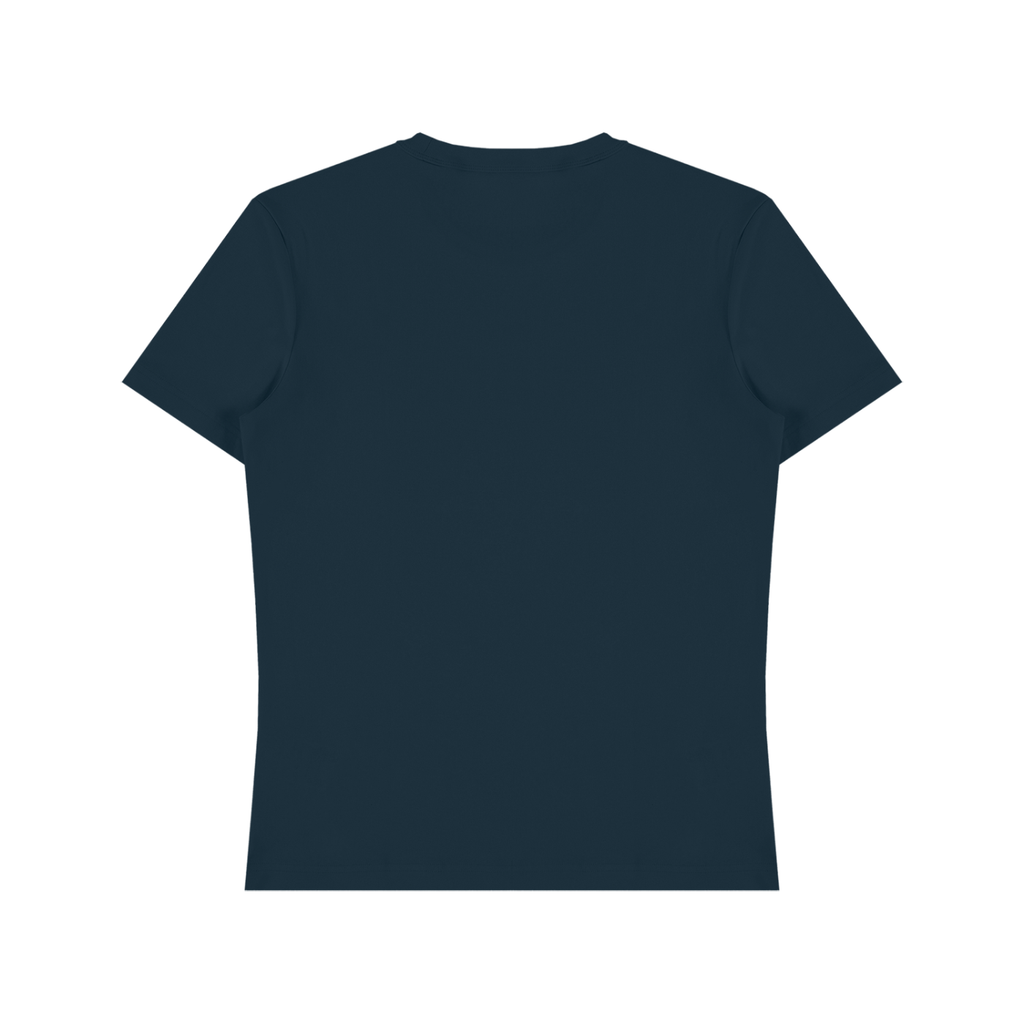 Navy Blue Unisex Heavyweight Cotton T-Shirt back product view