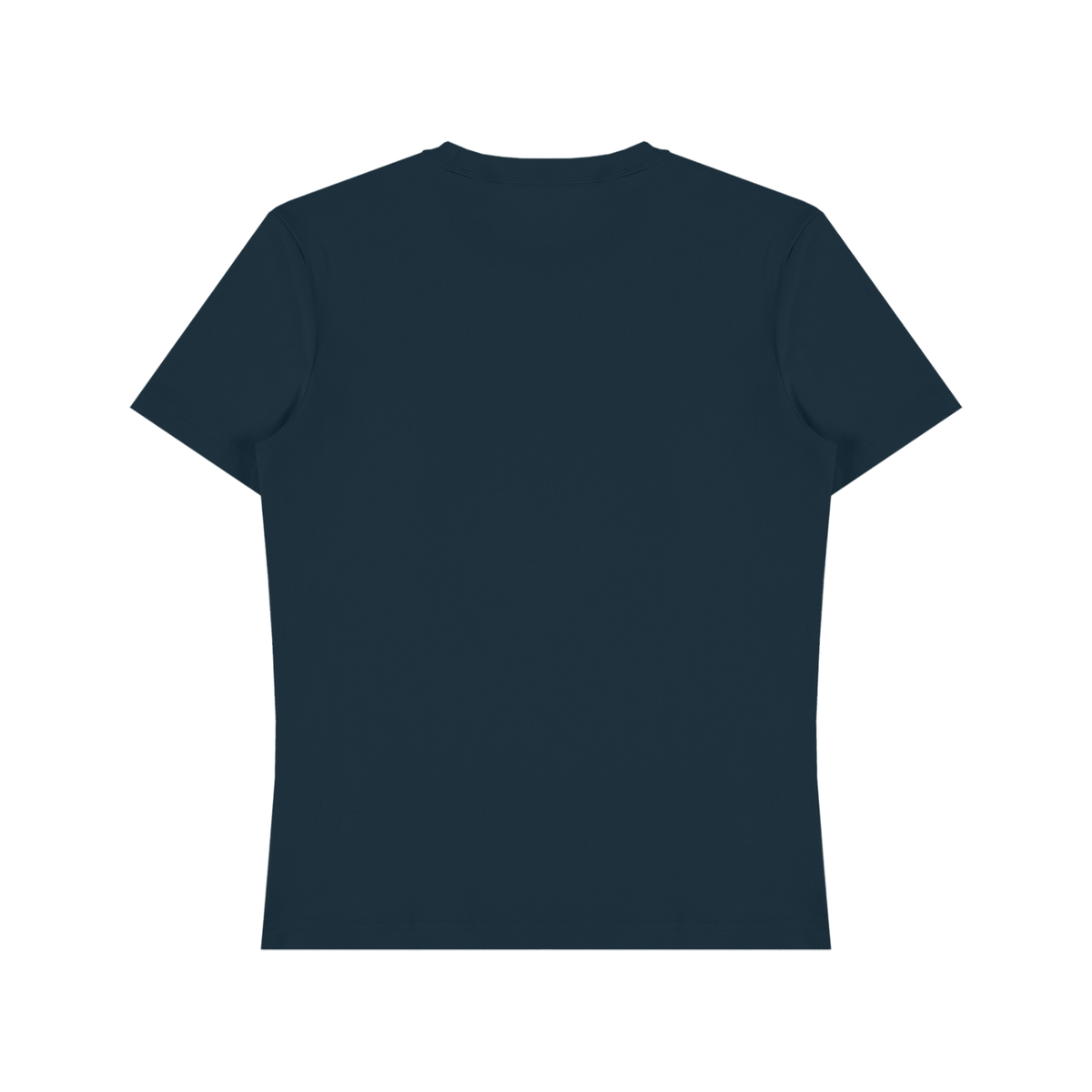 Navy Blue Unisex Heavyweight Cotton T-Shirt back product view