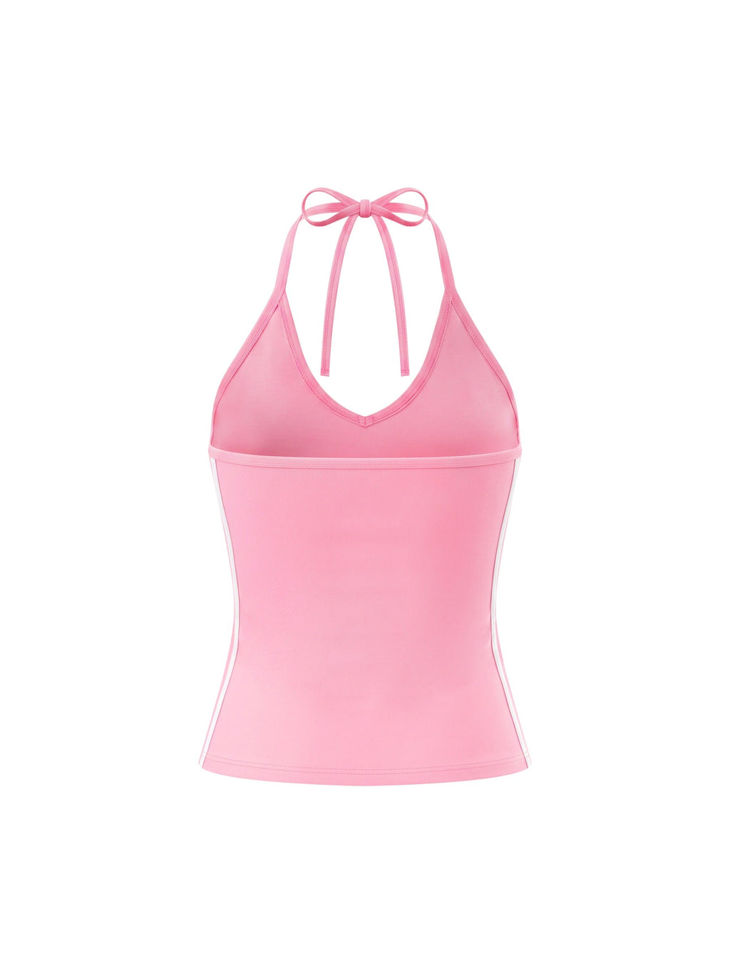 Women's Color Block Halter Crop Tank Top
