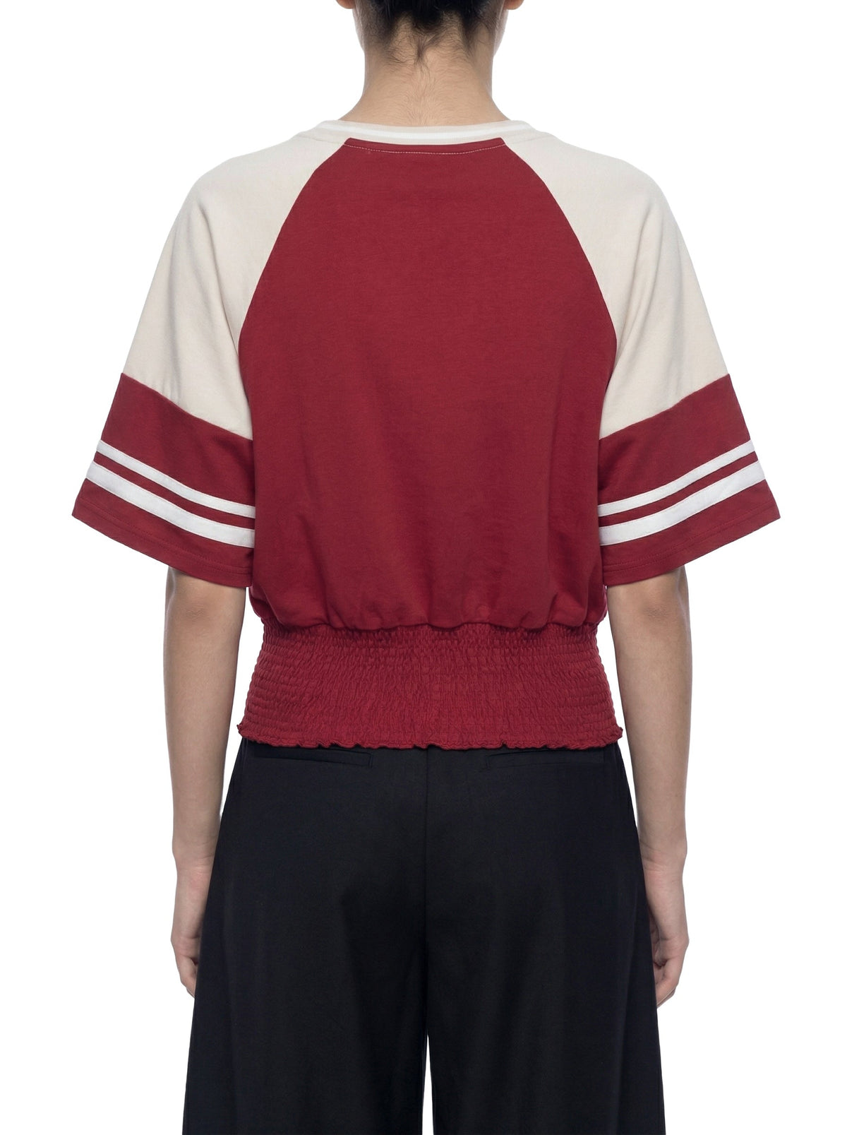Women's Color Block Ruched T-Shirt