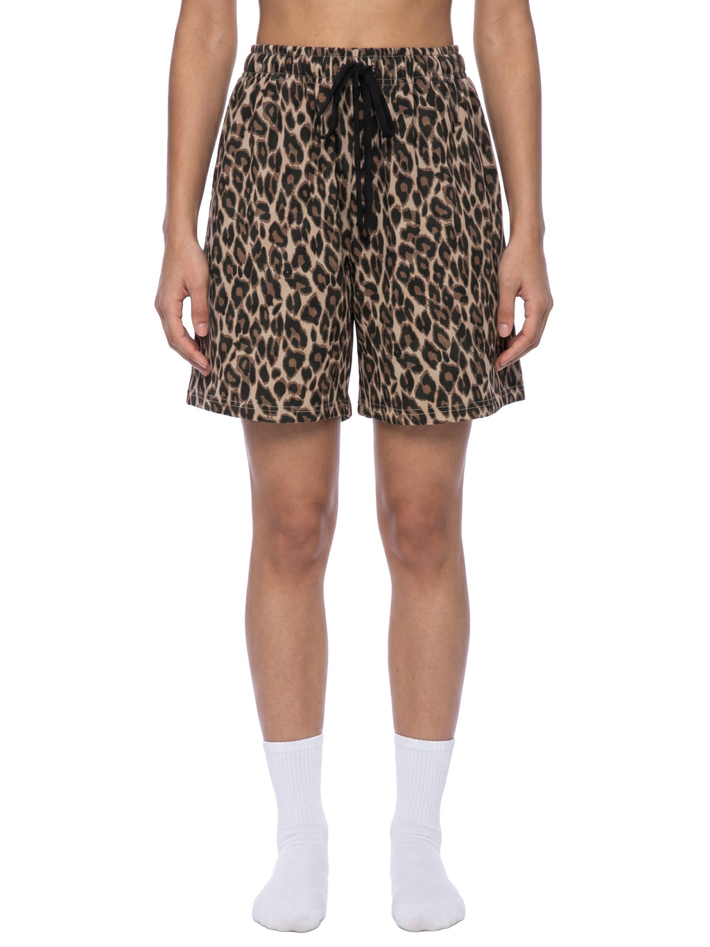 Unisex Heavyweight Leopard Drawstring Shorts