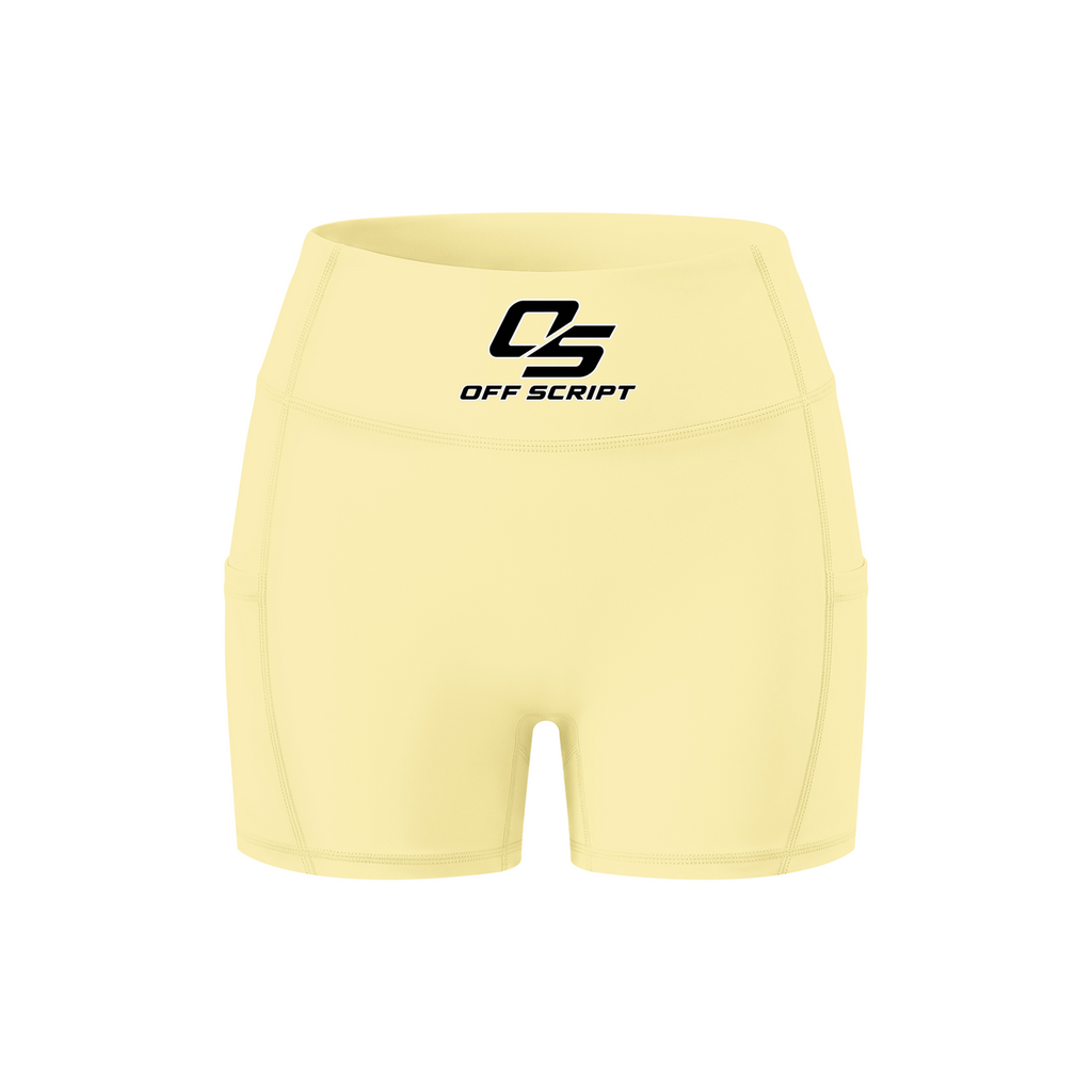 Off Script Women’s High-Rise Side-Pocket Yoga Shorts