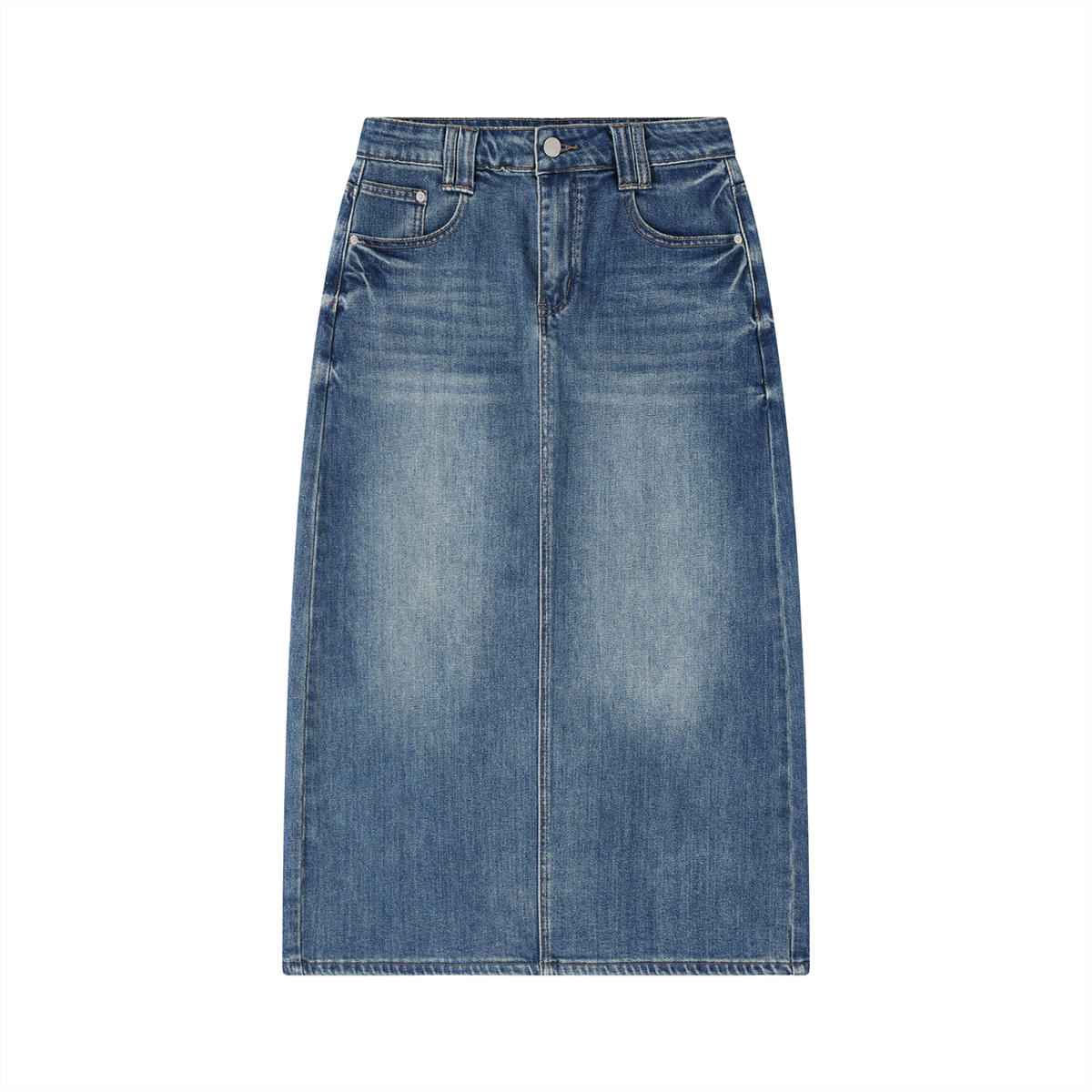 Off Script Women’s Vintage-Wash Denim Skirt
