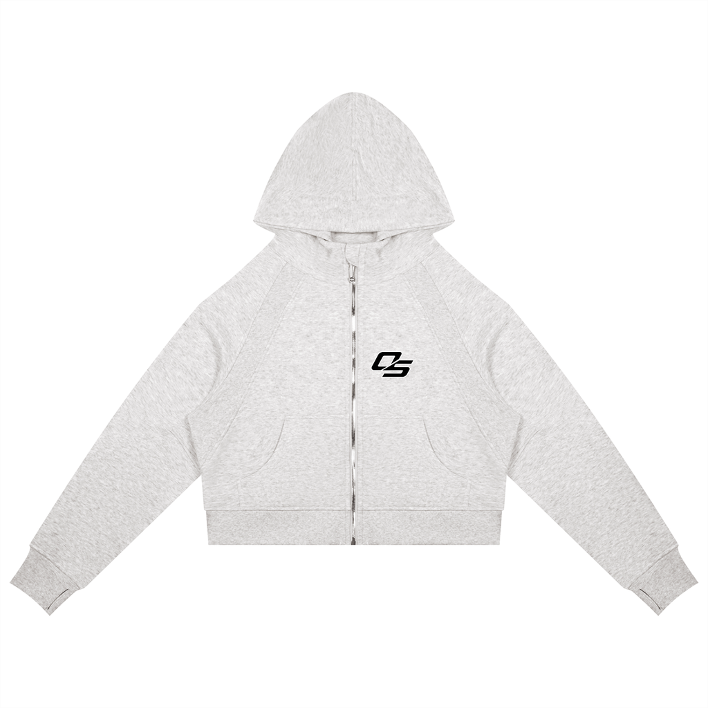 Women’s Cropped Zip-Through Hoodie