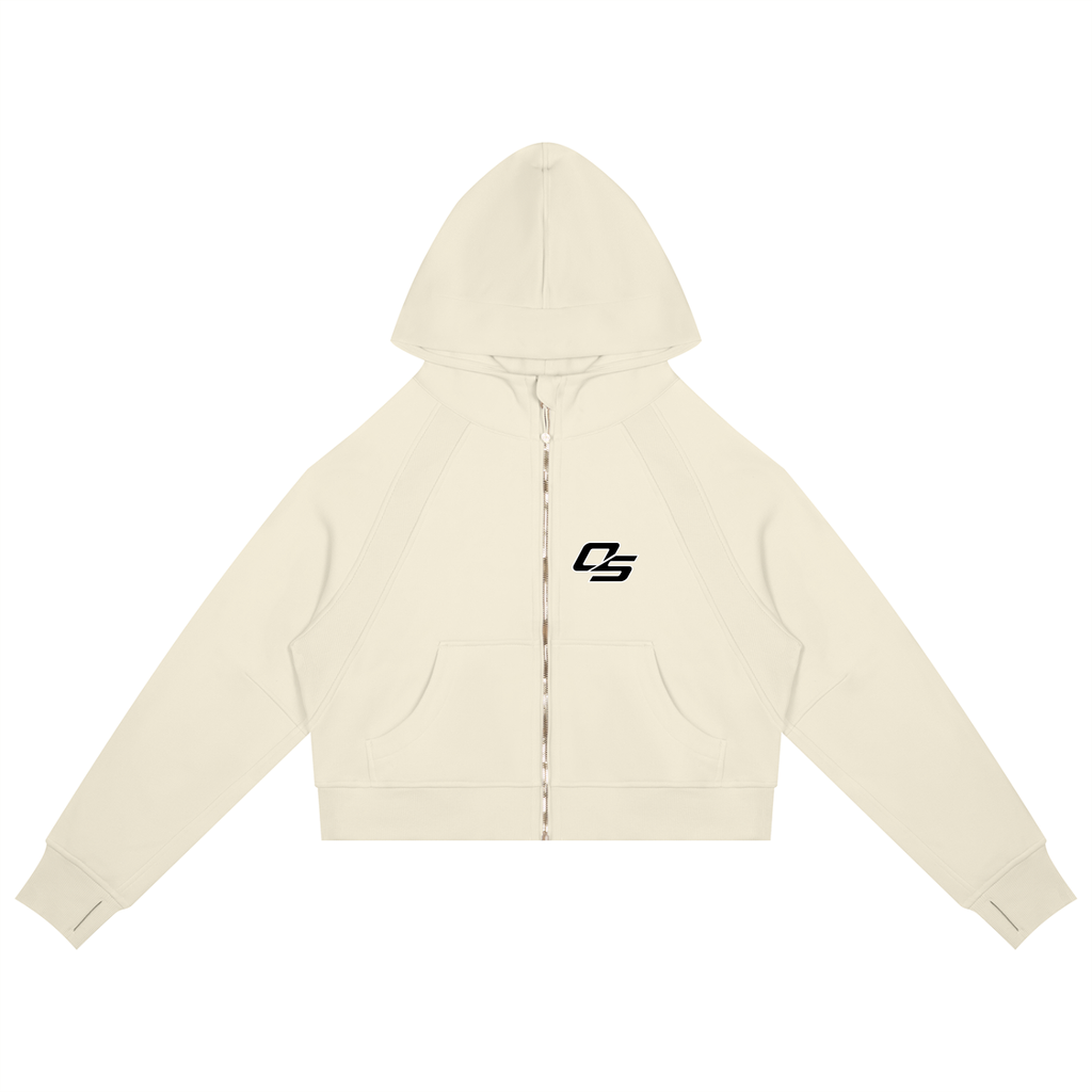 Women’s Cropped Zip-Through Hoodie