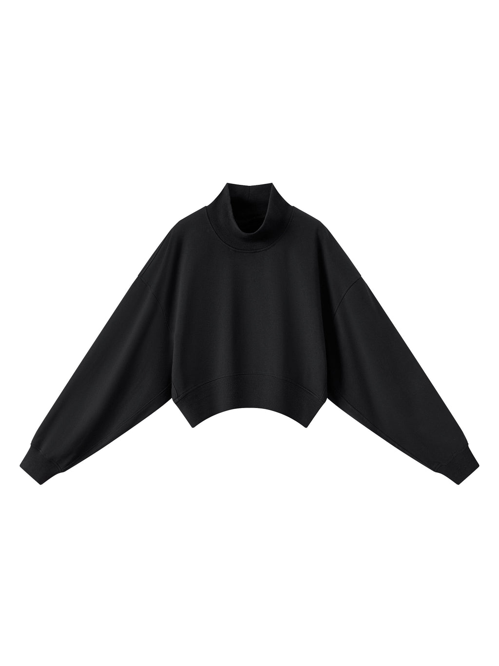 Women's Crop Mock Neck Sweatshirt