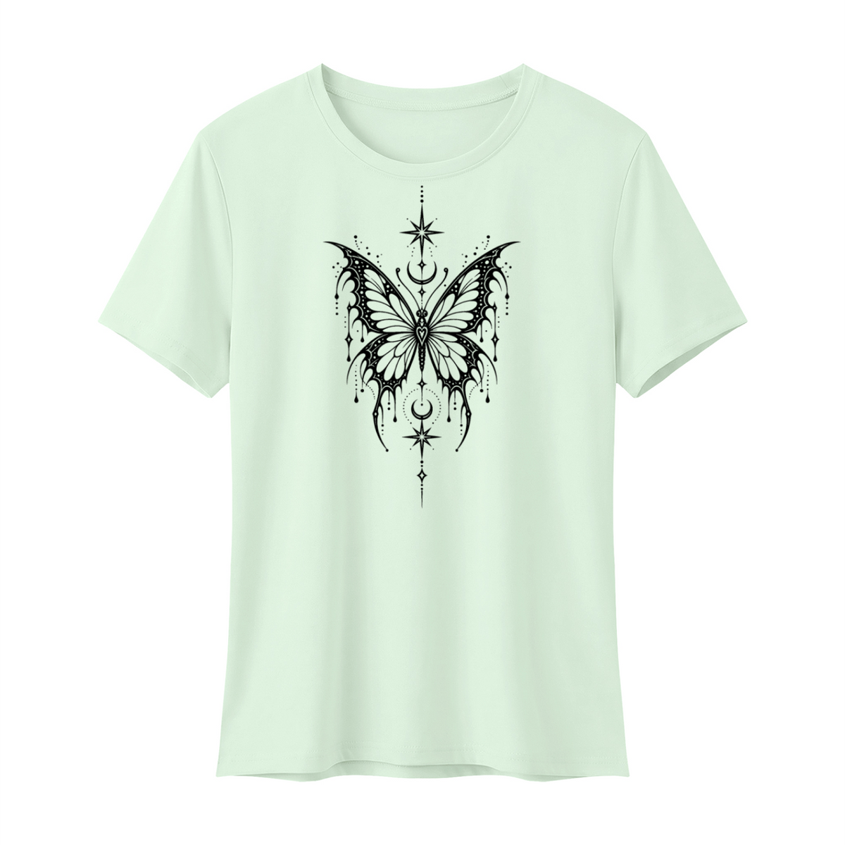 Celestial Butterfly Women’s Regular Fit T-Shirt V2 - Light Green front