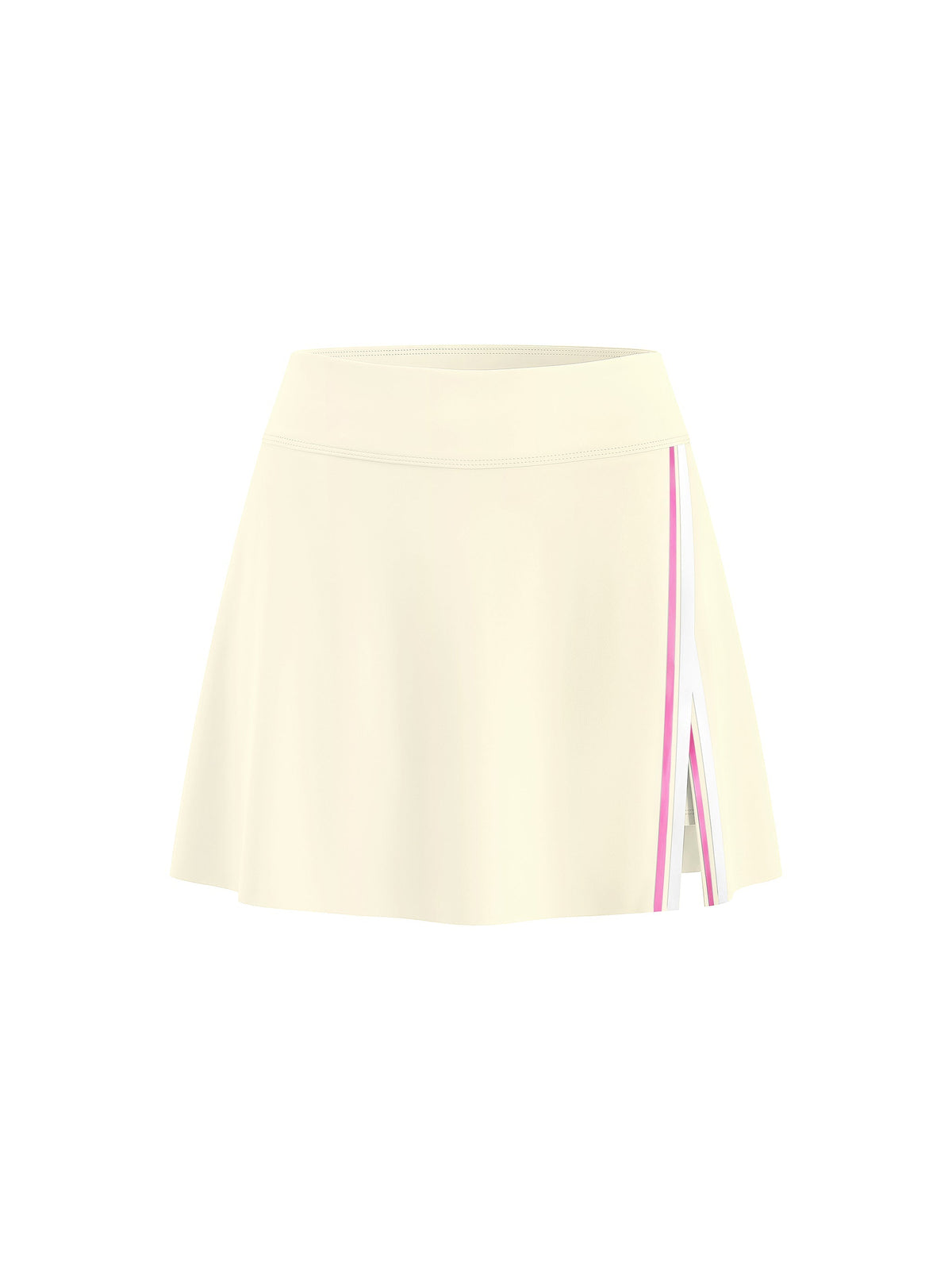 Women's A-Line Contrast Panel Slit Skirt
