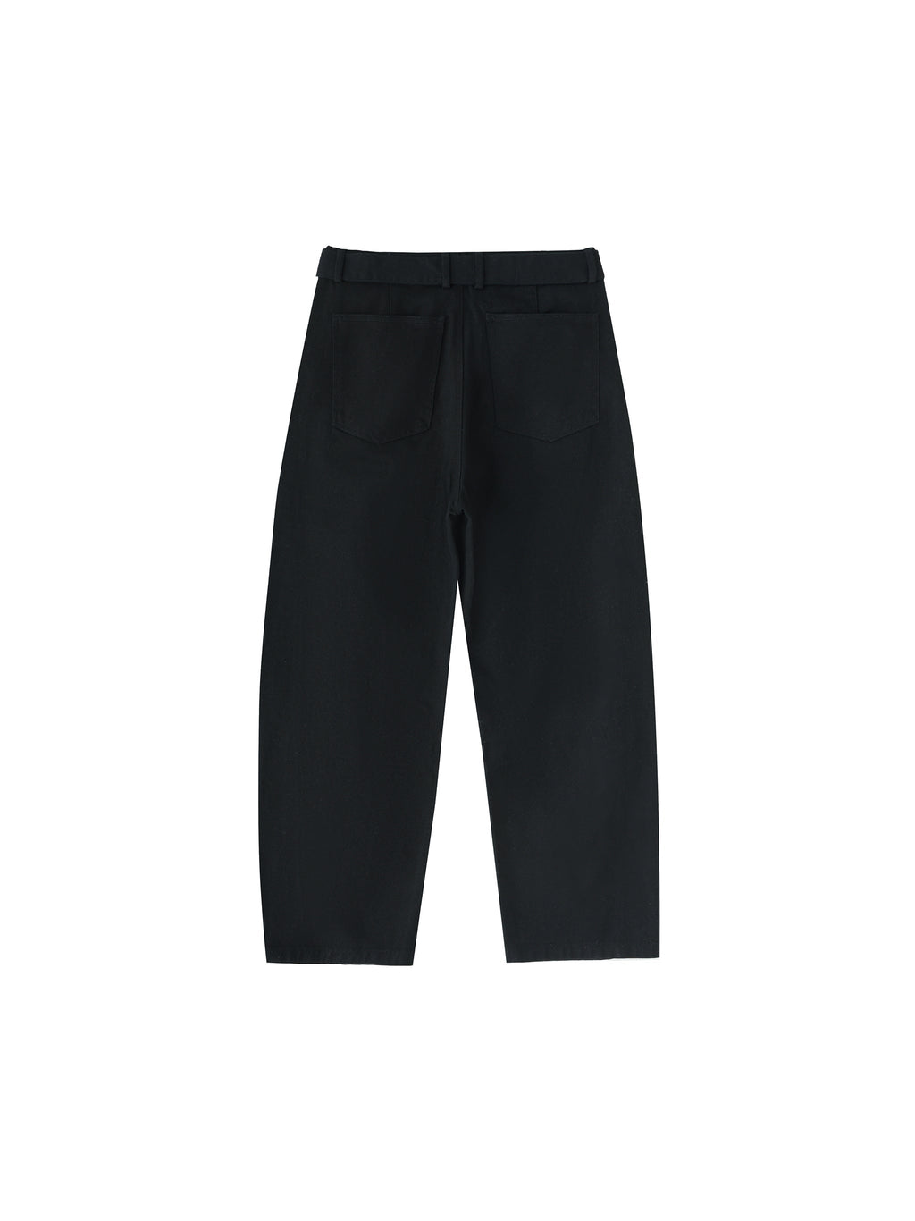 Belted Barrel-leg Chino Pants