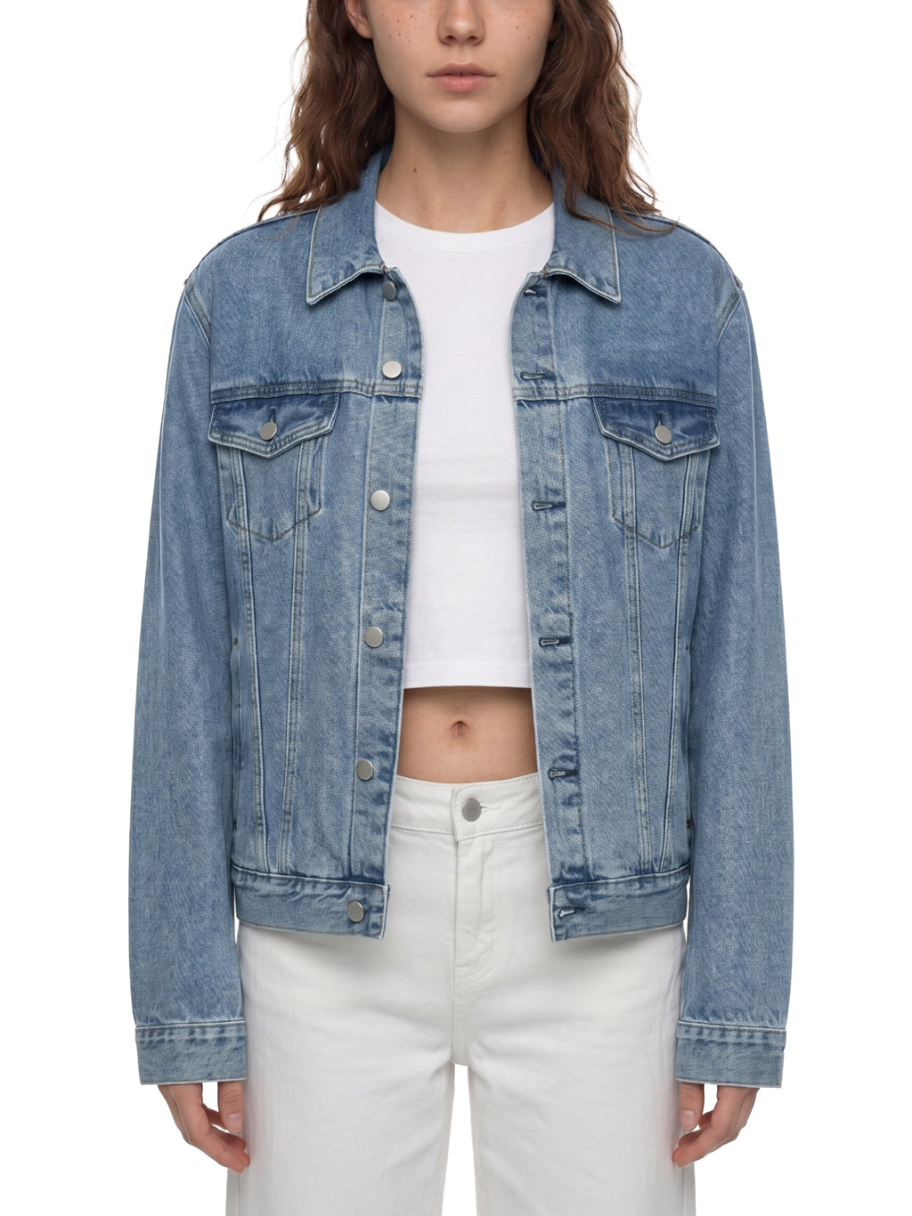Unisex Vintage Wash Denim Jacket
