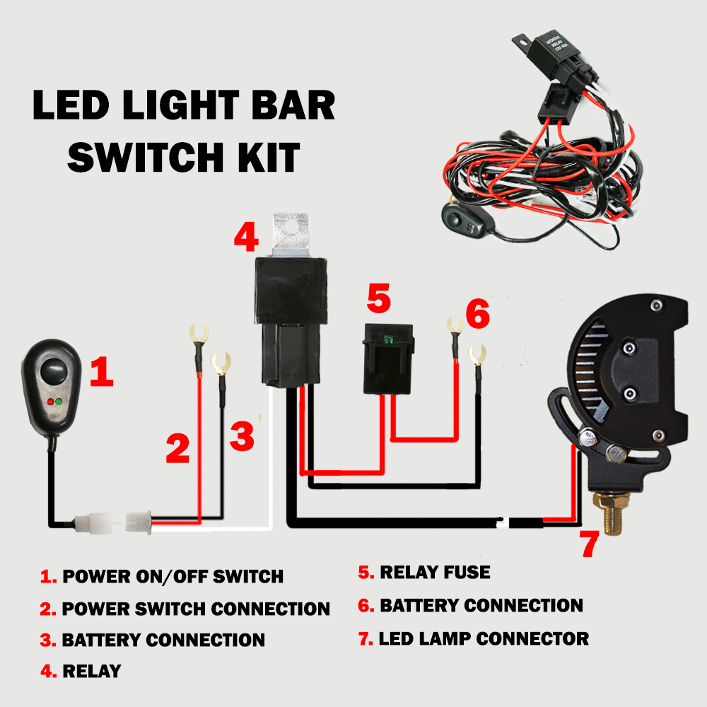 Two-Way 12/24 V LED Driving Light Wiring Harness with 40 A Relay — product image 2 of 6