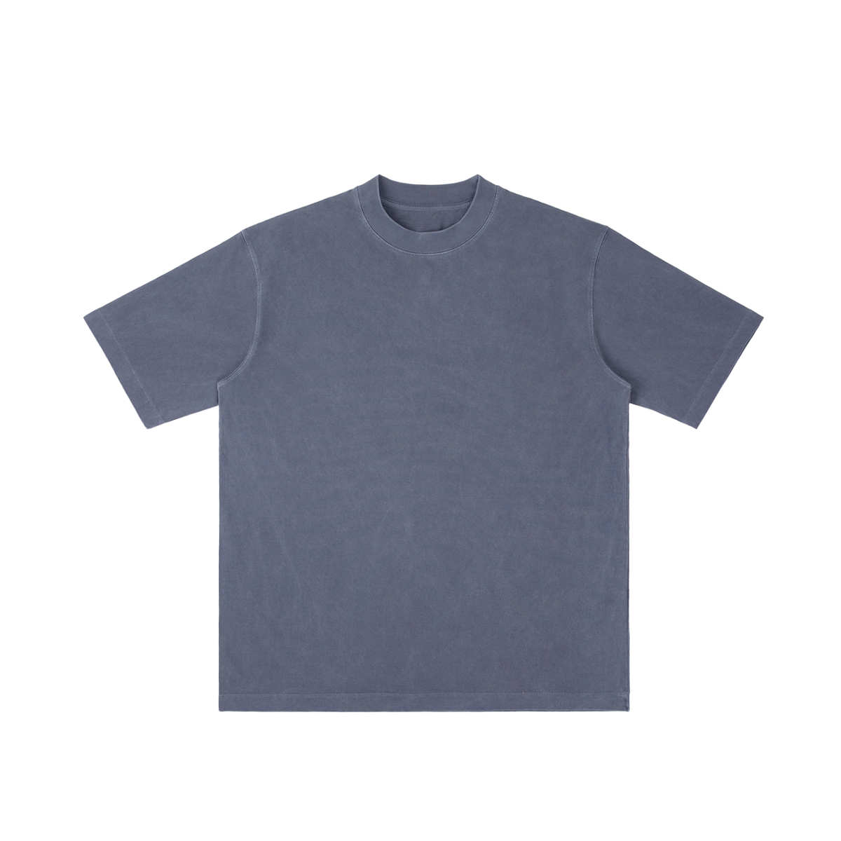 Navy Blue Unisex Vintage-Wash Drop-Shoulder T-Shirt front view
