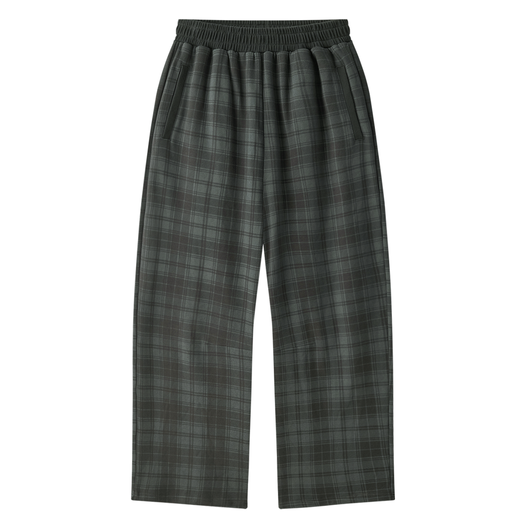 Unisex Plaid Straight-Leg Pants V2