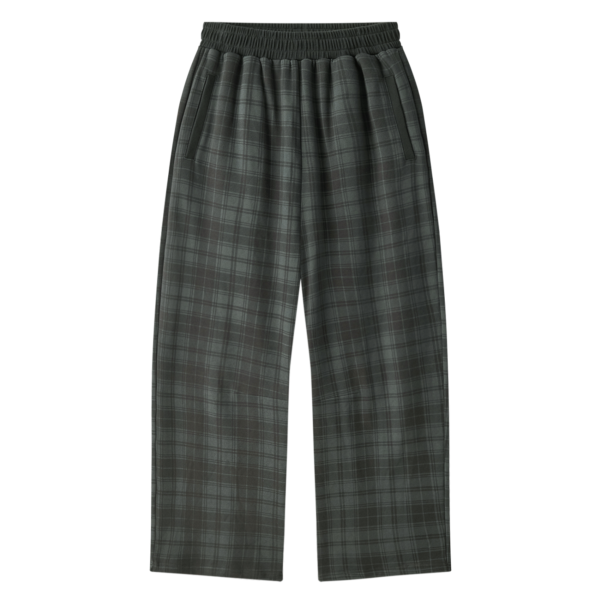 Unisex Plaid Straight-Leg Pants V2