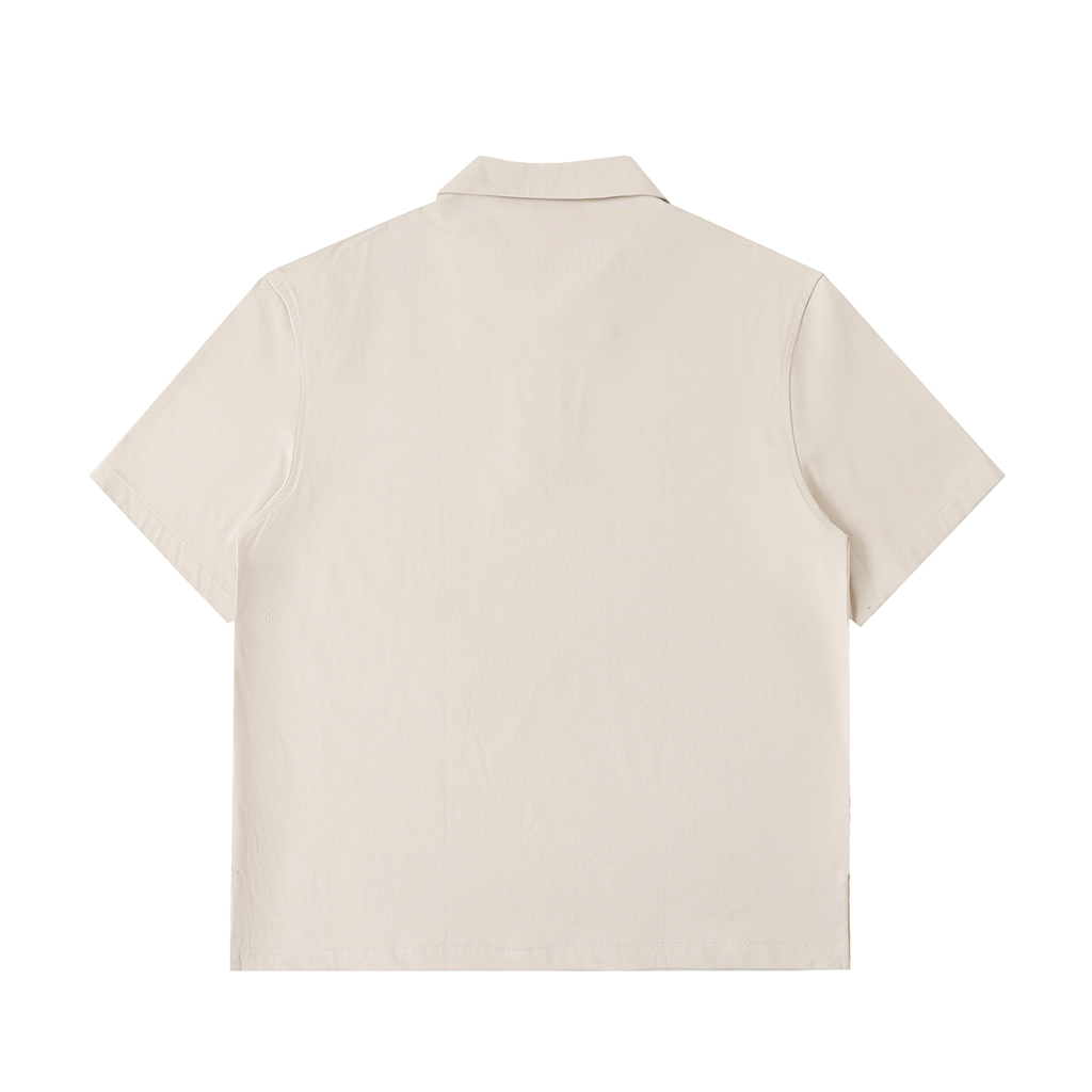 Half-Zip Cotton Polo Shirt gallery view