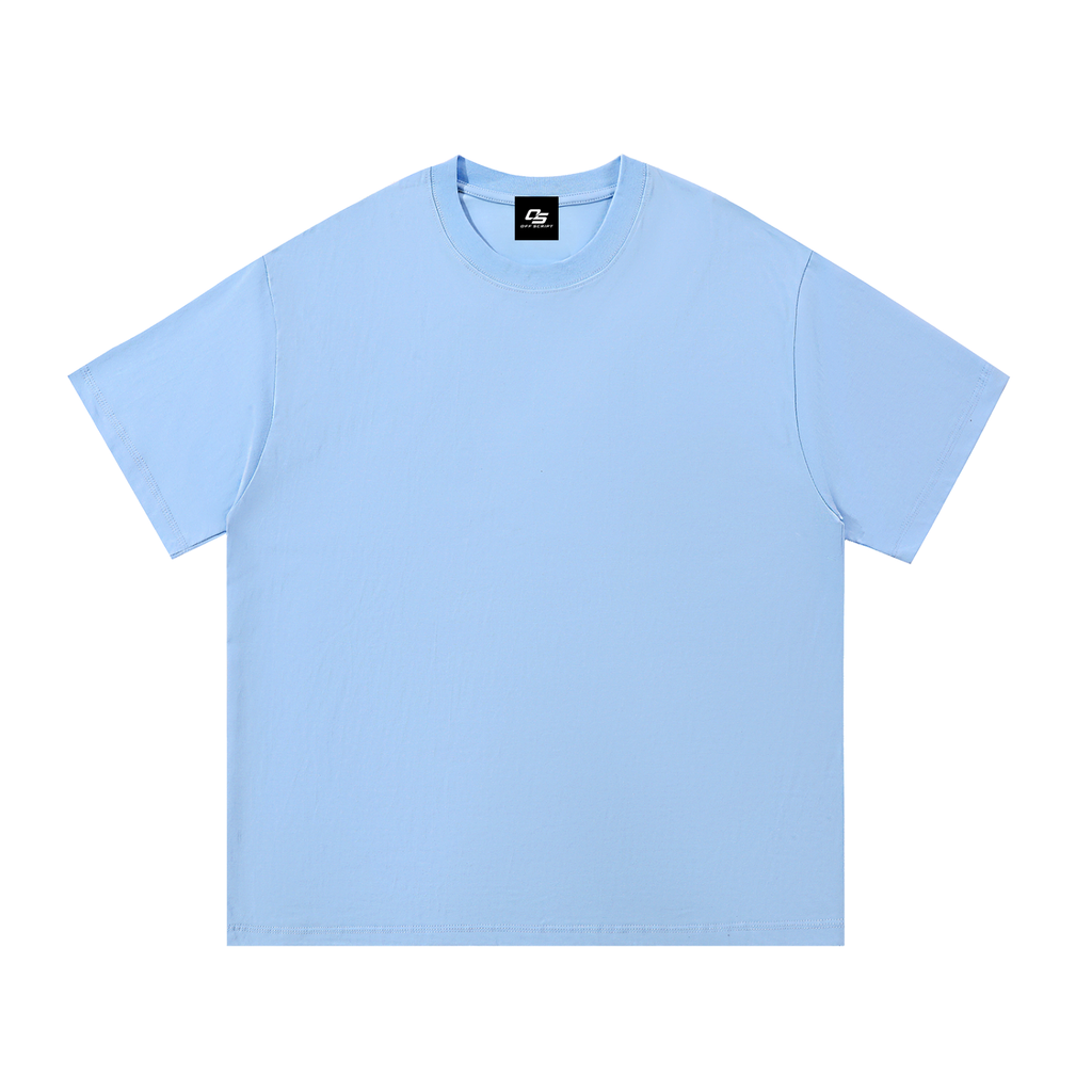 Blue Unisex Essential Cotton T-Shirt front view