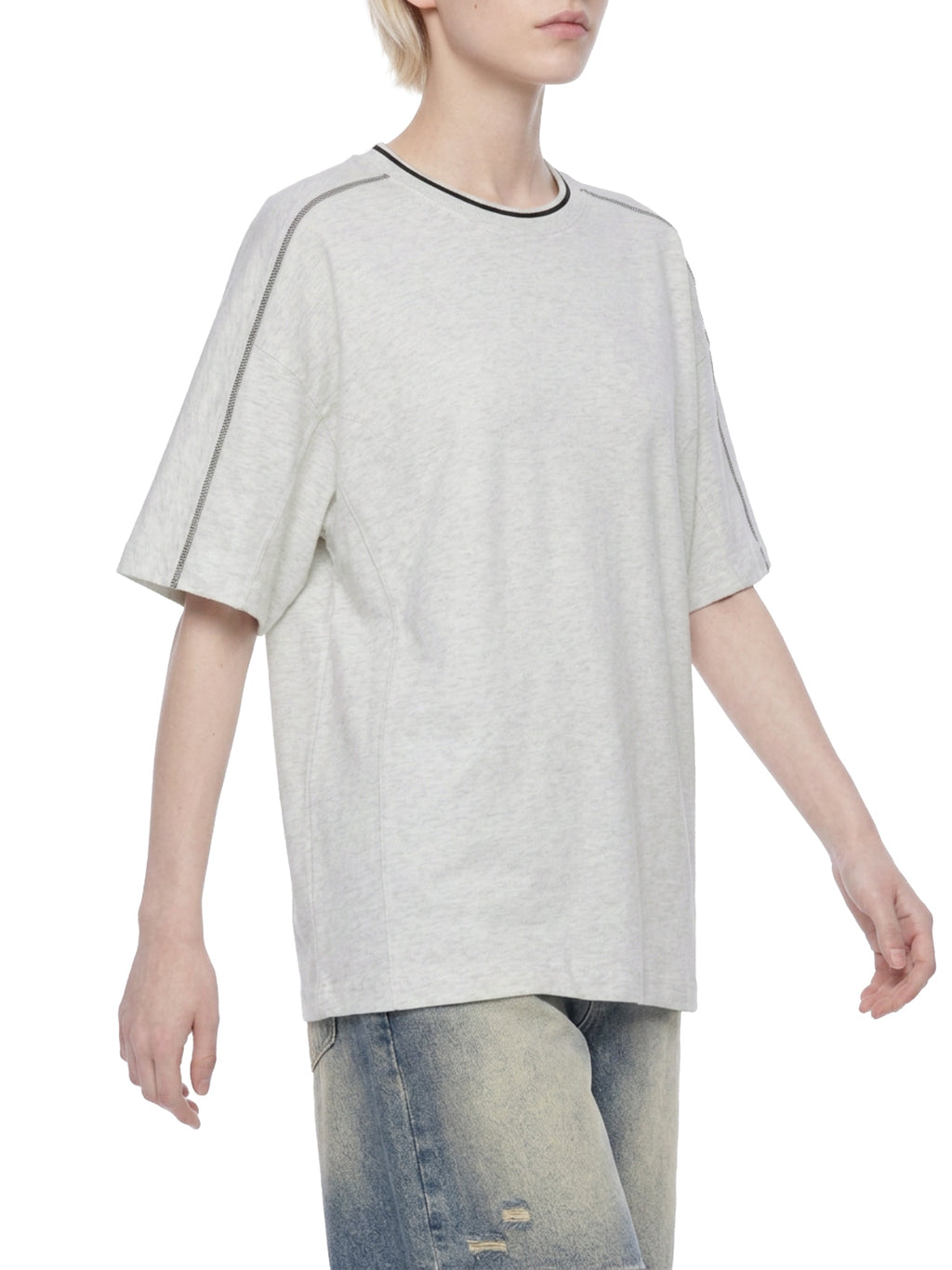 Unisex Oversized Contrast Tape T-Shirt