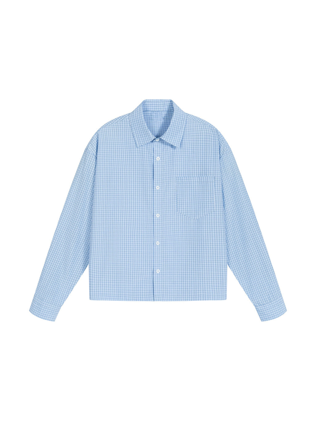 Unisex Boxy Plaid Long Sleeve Shirt