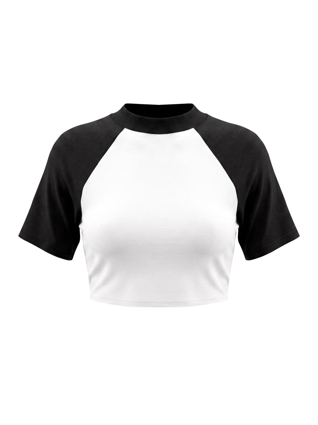 Women’s Color Block Raglan Crop T-Shirt
