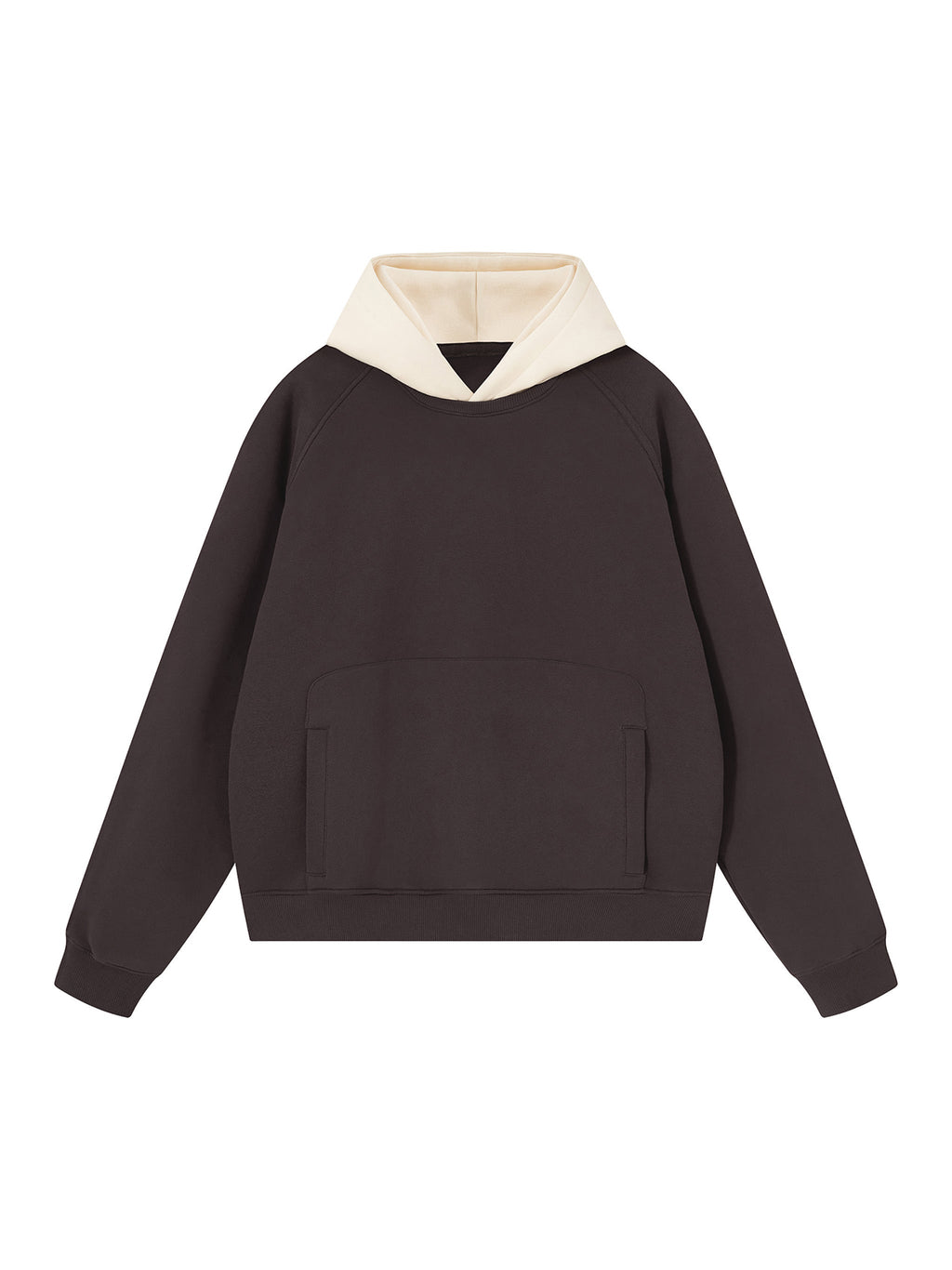 Unisex Fleece Raglan Color Block Hoodie