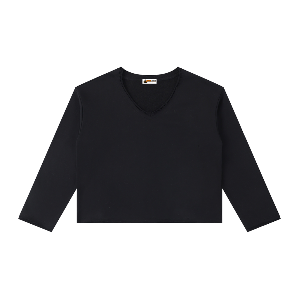 Women's Raw Hem Long Sleeve T-Shirt