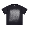 Square Patch Monkey Washed T-Shirt – Black front view