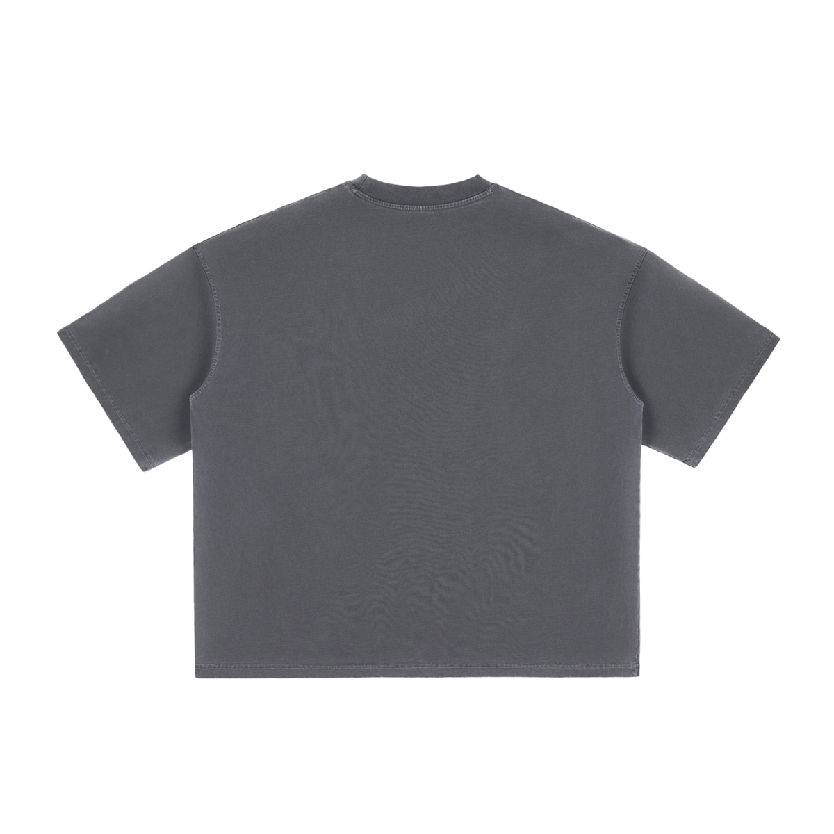 Haze Grey Unisex vintage-washed boxy T-shirt back view